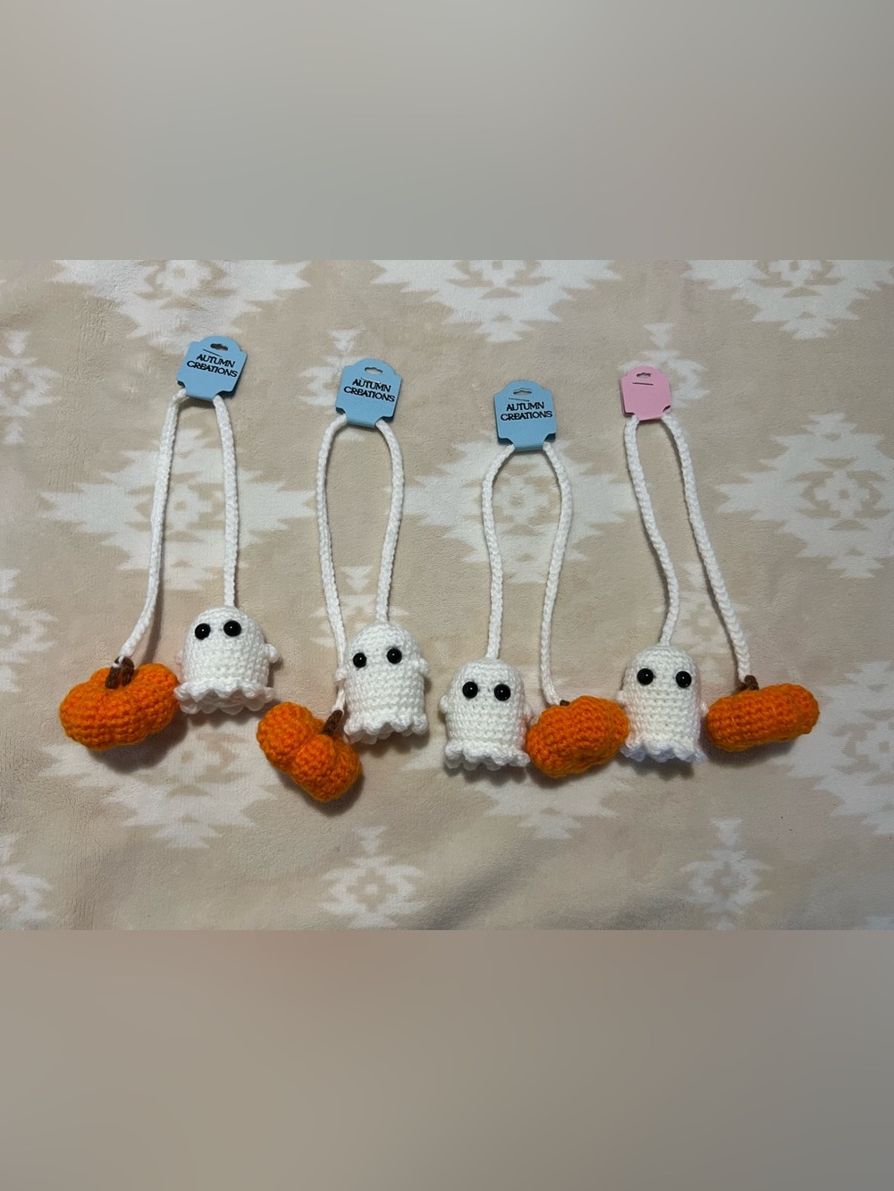 Ghost & Pumpkin Rearview Mirror Hangers 👻